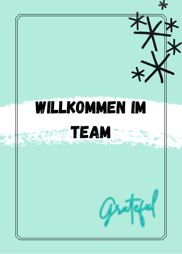 Willkommen im Team - Postkarte online versenden