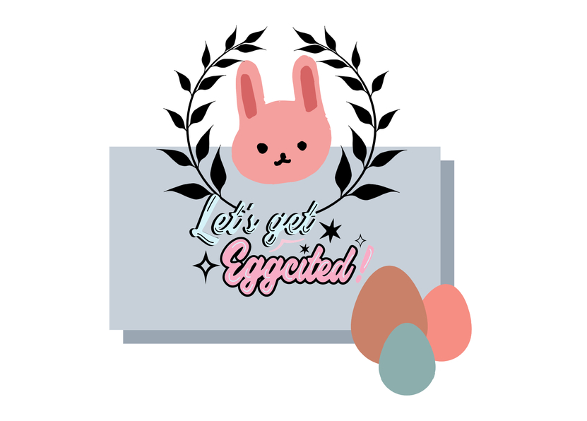 Let's get eggcited Hasenkopf - Osterkarte verschicken