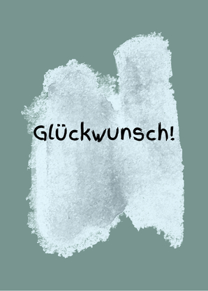 Glückwunsch Pinselstrich - Postkarte verschicken