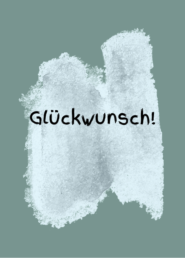 Glückwunsch Pinselstrich - Postkarte verschicken
