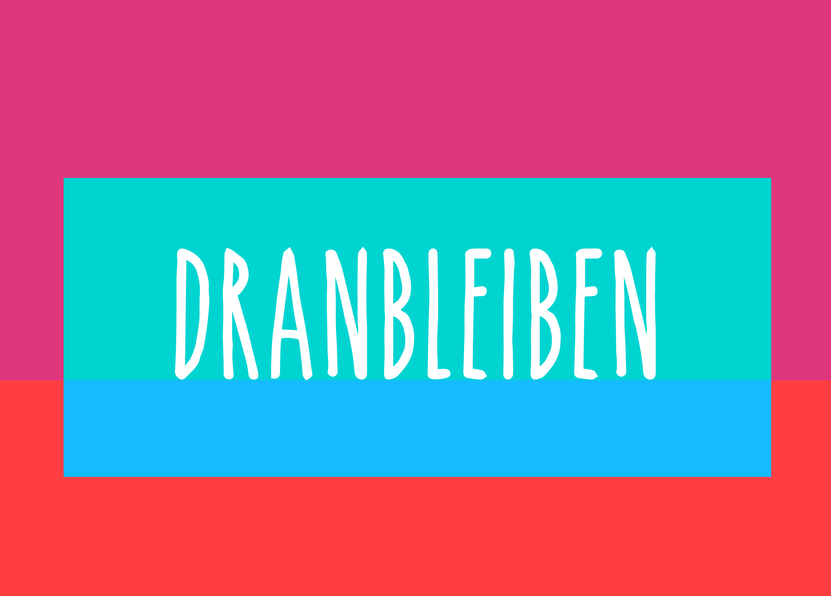 Dranbleiben - Postkarte jetzt online verschicken