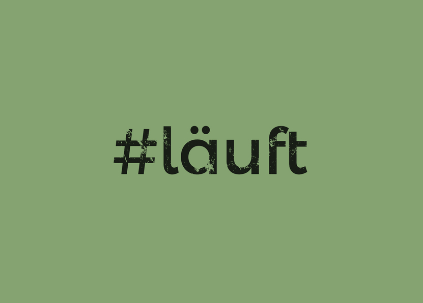 läuft hashtag - Postkarte jetzt online verschicken