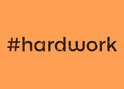 hardwork hashtag - Postkarte jetzt online verschicken