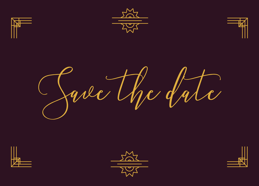 Save the Date Ornamente - Postkarte jetzt online verschicken