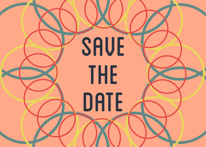Save the Date Kreise - Postkarte jetzt online verschicken