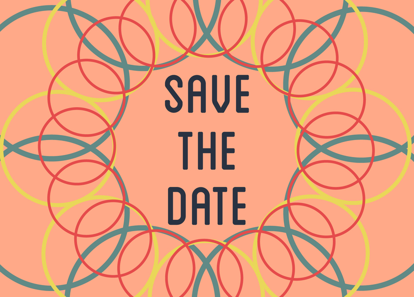 Save the Date Kreise - Postkarte jetzt online verschicken