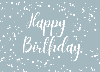 Happy Birthday Schnee Geburtstagskarte online