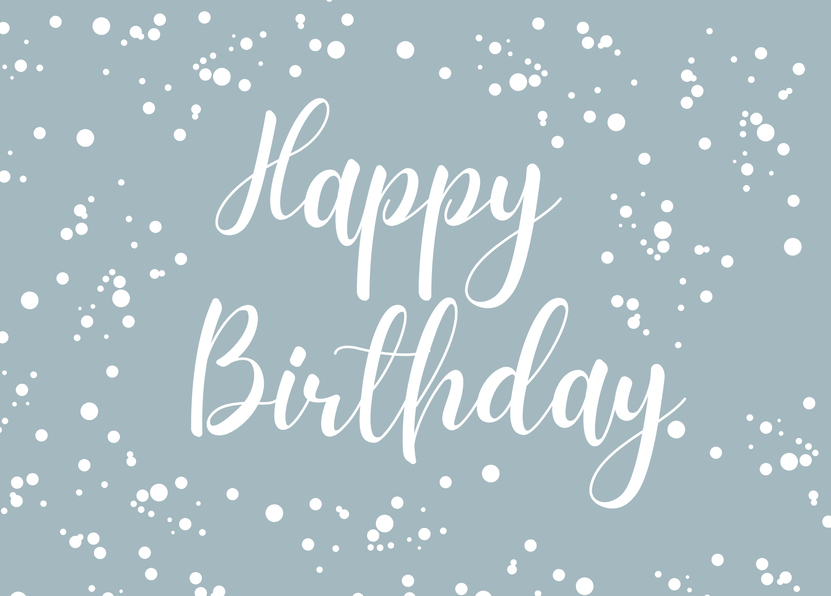 Happy Birthday Schnee Geburtstagskarte online