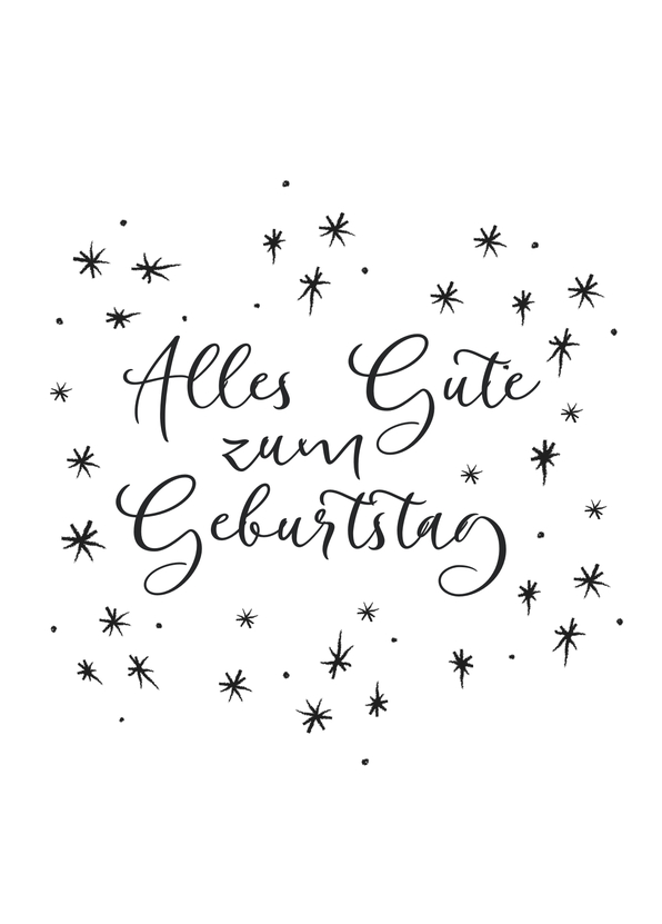 Alles Gute zum Geburtstag Schneeflocken Geburtstagskarte