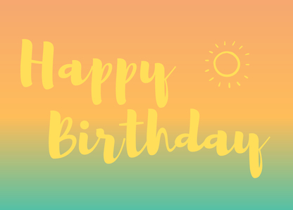 Happy Birthday Sonne Geburtstagskarte