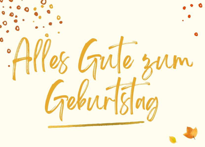 Alles Gute zum Geburtstag Herbst Geburtstagskarte online