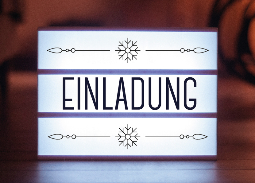 Einladung Lightbox - Postkarte jetzt online verschicken