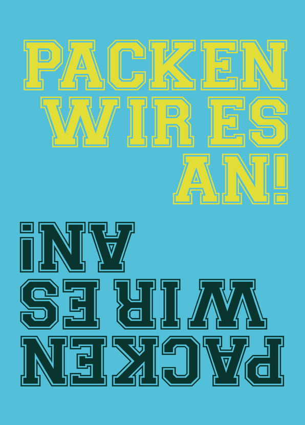 Packen wir es an - Postkarte jetzt online verschicken