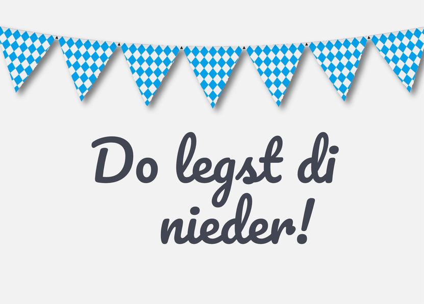 Do legst di nieder - Postkarte zum Oktoberfest