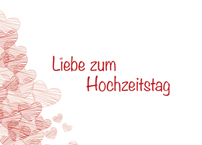 Liebe zum Hochzeitstag - Postkarte jetzt online verschicken