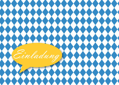 Einladung bayerisch - Postkarte jetzt verschicken