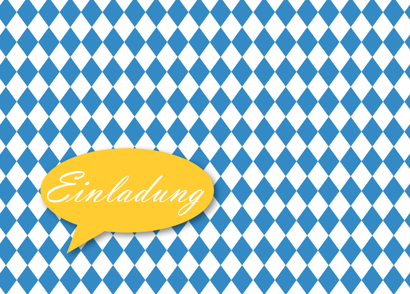 Einladung bayerisch - Postkarte jetzt verschicken
