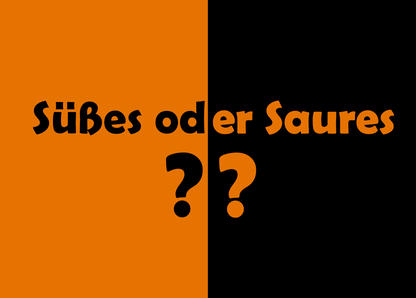 Süßes oder Saures? - Postkarte online verschicken