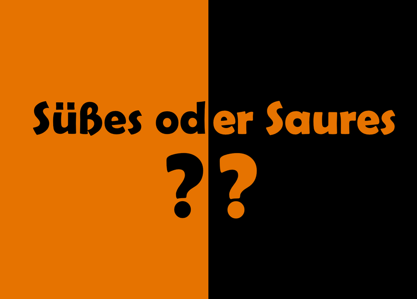 Süßes oder Saures? - Postkarte online verschicken