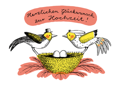 Herzlichen Glückwunsch zur Hochzeit - Postkarte versenden
