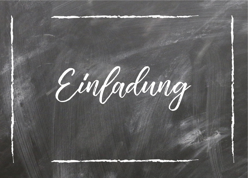 Einladung Tafel - Postkarte jetzt online verschicken