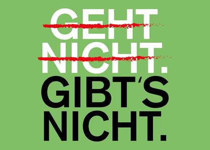 Geht nicht gibt's nicht - Postkarte jetzt online verschicken
