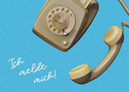 Ich melde mich Telefon - Postkarte jetzt online verschicken