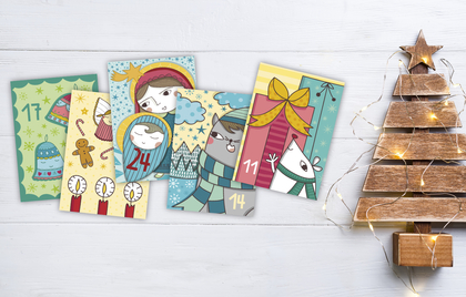 Postkarten Adventskalender