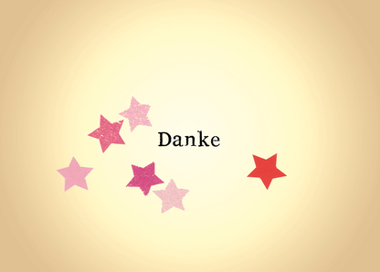 Danke mit Sternen - Postkarte jetzt online verschicken