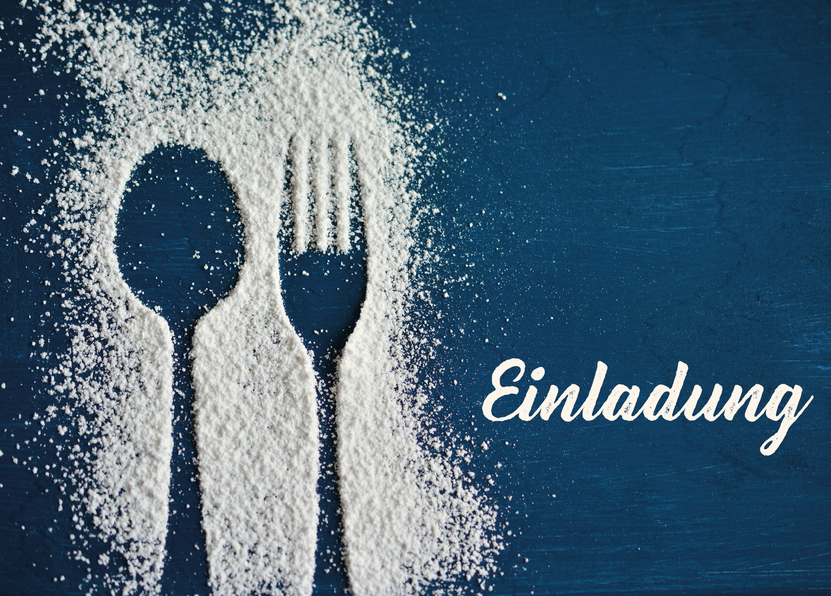 Einladung Besteck - Postkarte jetzt online verschicken