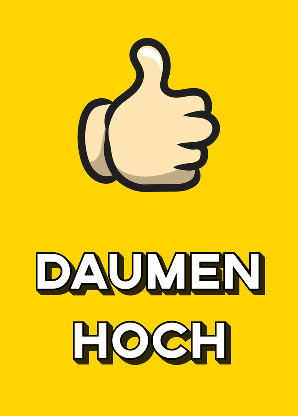 Daumen hoch Postkarte jetzt verschicken