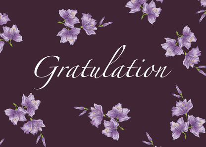 Gratulation Blumen - Postkarte jetzt verschicken