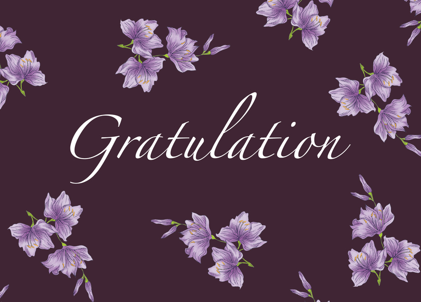 Gratulation Blumen - Postkarte jetzt verschicken