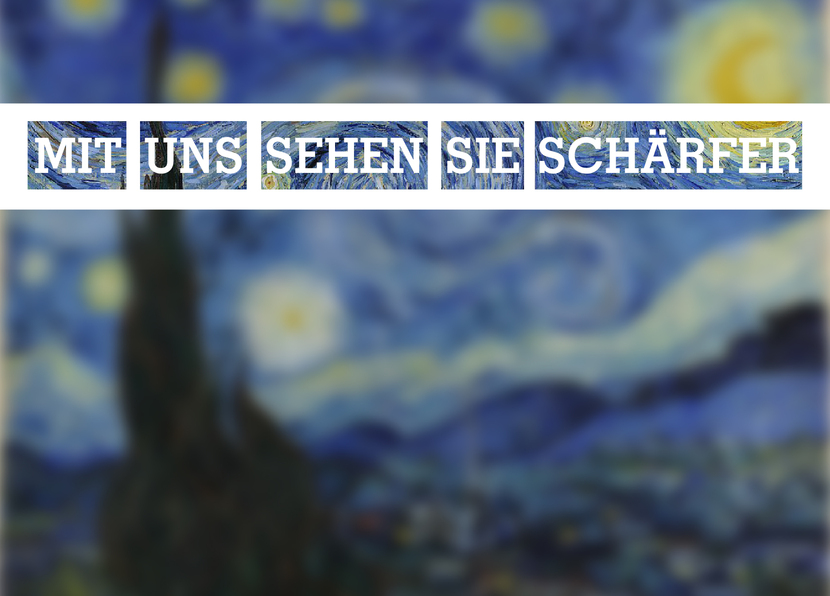 Mit uns sehen Sie schärfer - Postkarte versenden