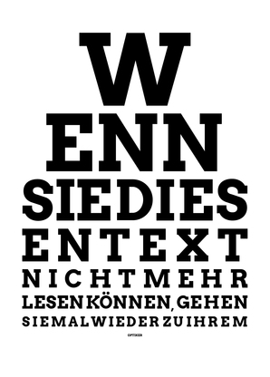 Sehtest - Postkarte jetzt online versenden