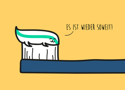 Es ist wieder soweit Zahnbürste - Recallkarte verschicken