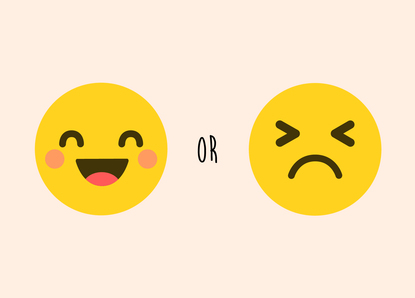 Happy or sad - Postkarte jetzt verschicken