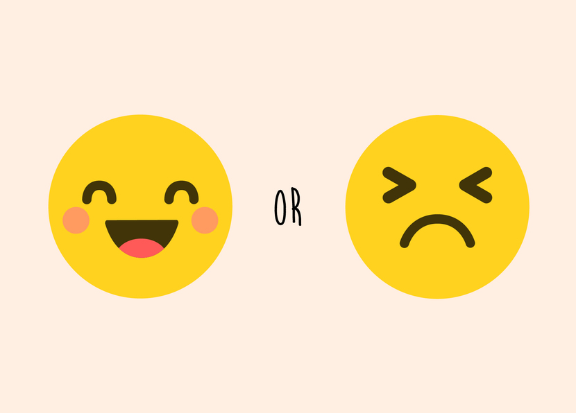 Happy or sad - Postkarte jetzt verschicken