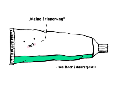 Kleine Erinnerung Zahnarztpraxis - Recallkarte versenden