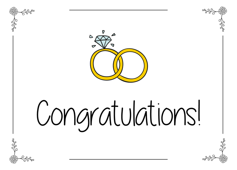 Congratulations Wedding - Postkarte versenden online