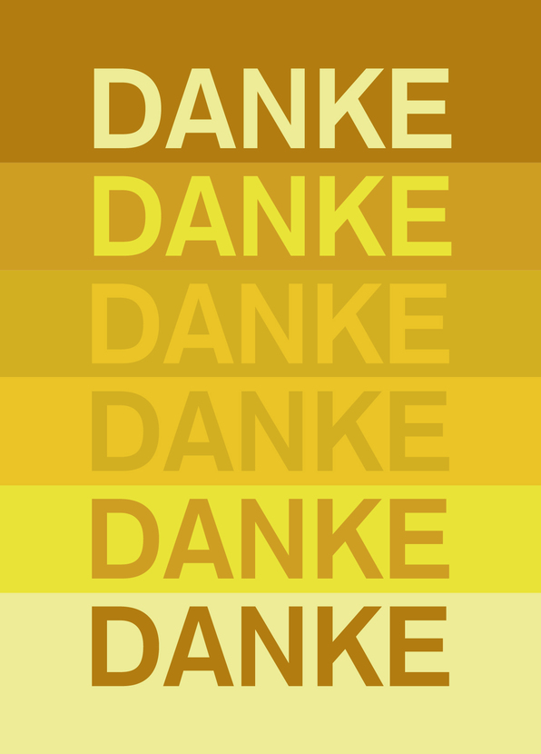 Danke gelb - Postkarte jetzt online verschicken