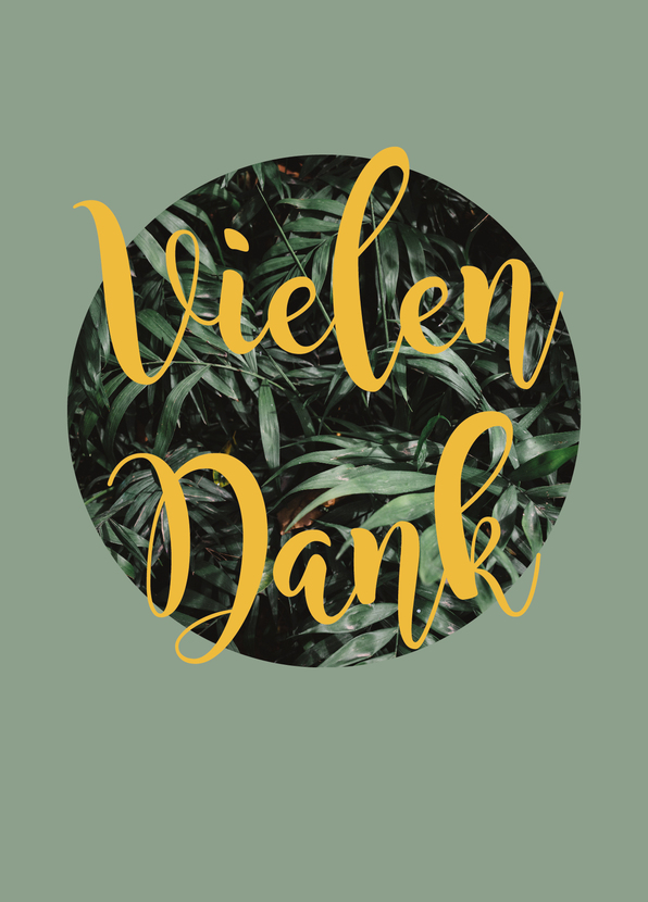 Vielen Dank Palmen - Postkarte jetzt online verschicken