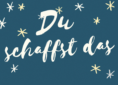 Du schaffst das - Postkarte jetzt online verschicken