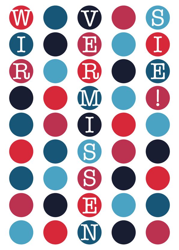 Wir vermissen Sie! - Postkarte jetzt online versenden