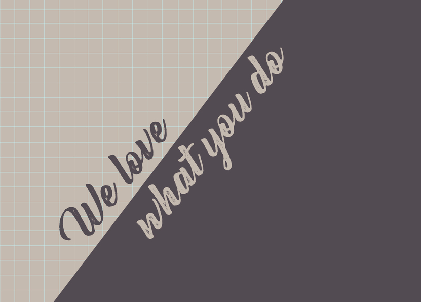 We love what you do - Postkarte jetzt online verschicken