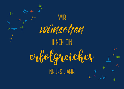 Erfolgreiches neues Jahr Kreis - Postkarte versenden