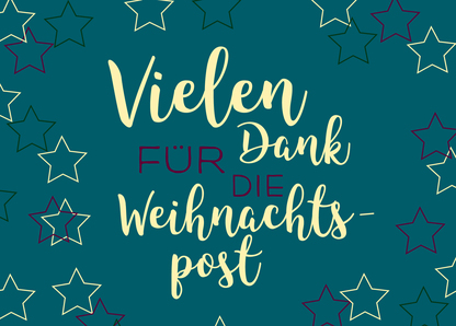 Vielen Dank für die Weihnachtspost - Postkarte versenden