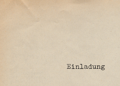 Einladung Schreibmaschine - Postkarte jetzt online verschicken