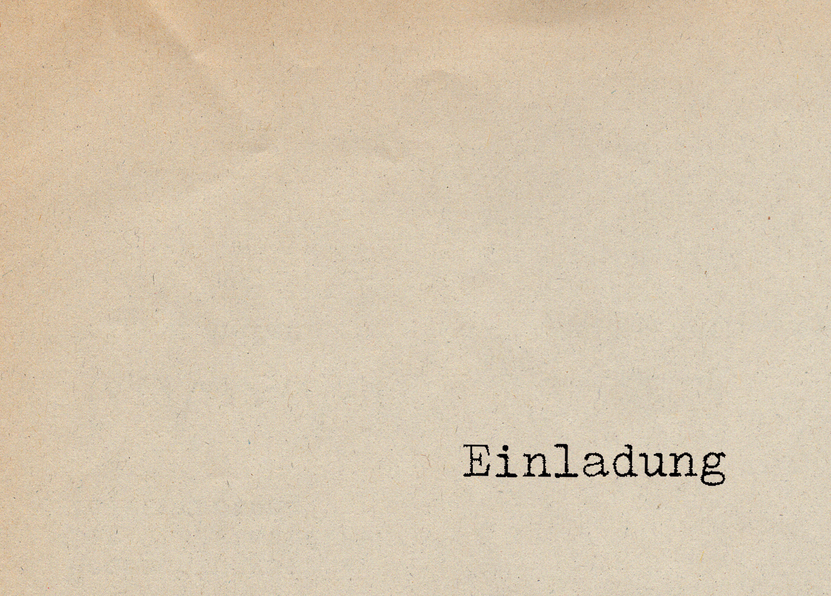 Einladung Schreibmaschine - Postkarte jetzt online verschicken