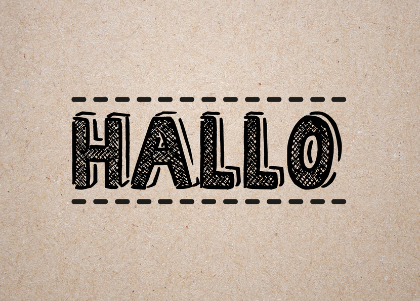 Hallo - Postkarte jetzt online versenden